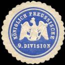 Siegelmarke Königlich Preussische 9. Division W0238054